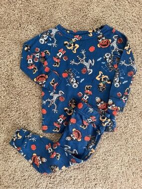 Disney Mickey & Friends Halloween Pajama Set – Size 12 Months